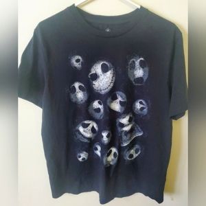 Nightmare Before Christmas Jack Skellington Retro Tshirt Disney Large Black